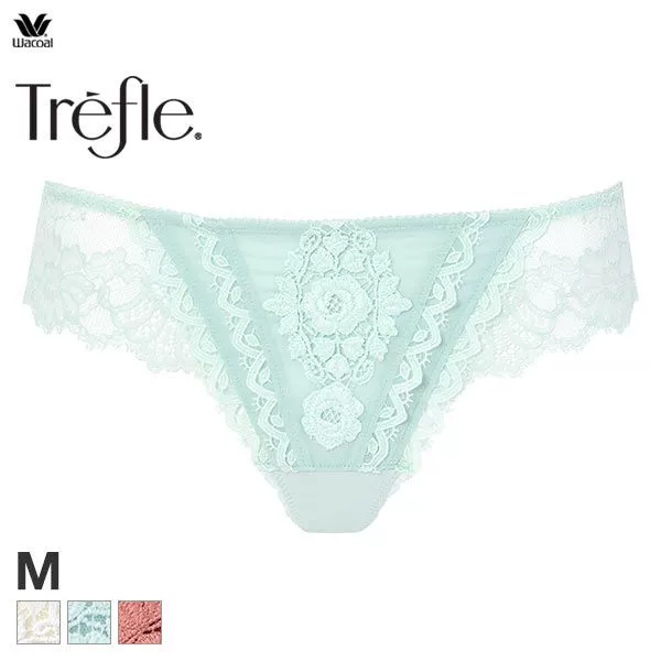 Pô Luohan Duo Thong size M quần lót ren thanh lịch Wacoal Wacoal Trefle 62G BBF462 - G-string