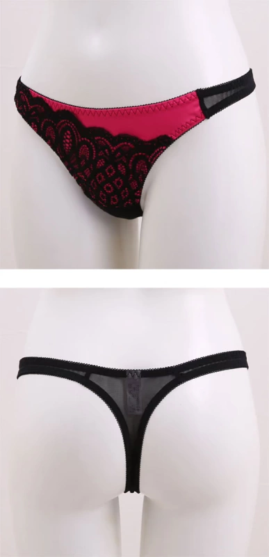 Đồ lót Shi Luo Han Duo M size Hấp thụ ren rỗng gợi cảm đồ lót thong - G-string