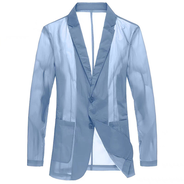 2024 Summer Ice Silk Sun Protection Suit Men's soft-drying Skin Clothing Lightweight Single Layer Breathable Suit ຊຸດປ້ອງກັນແສງແດດ