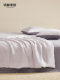 Mingdu Four-Piece Bedding Set Lenzing Tencel Lfh Sand-Washed Color-Blocked All-Season Bed Sheet, Fitted Sheet, Duvet Cover, Bedding Set