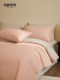 Mingdu Four-Piece Bedding Set, 100-Count Double-Strand Pure Cotton Brushed High-End Luxury Bed Sheet, Fitted Sheet, Duvet Cover, Bedding Set