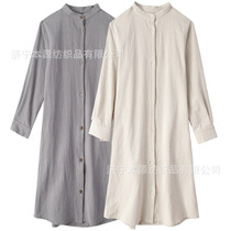 Japanese-style 4 season linen bathrobe bathrobe bathrobe erectssdress shafts outfitted home to breathe