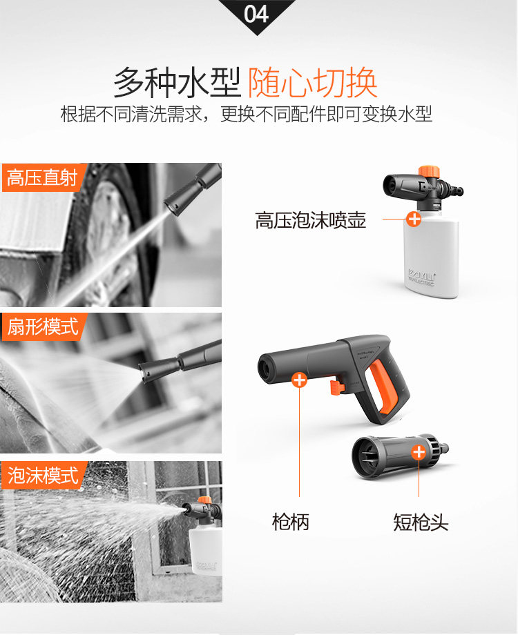 亿力 充电式锂电 无线洗车机 图9