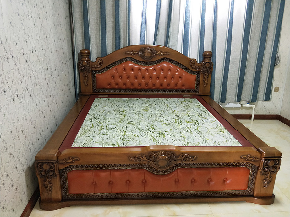 New natural jade bed warm jade solid wood bed ultra-long wave electric heating bed jade warm in winter and cool in summer