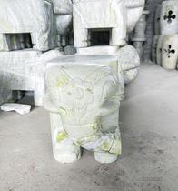 Xiuyu elephant stool Natural jade bench Sweat-steaming bath sauna special stone carving table Elephant stool