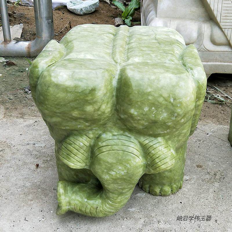 Jade elephant stool natural bath stone stools stool bathing stool sauna sweat steam family with carved stools