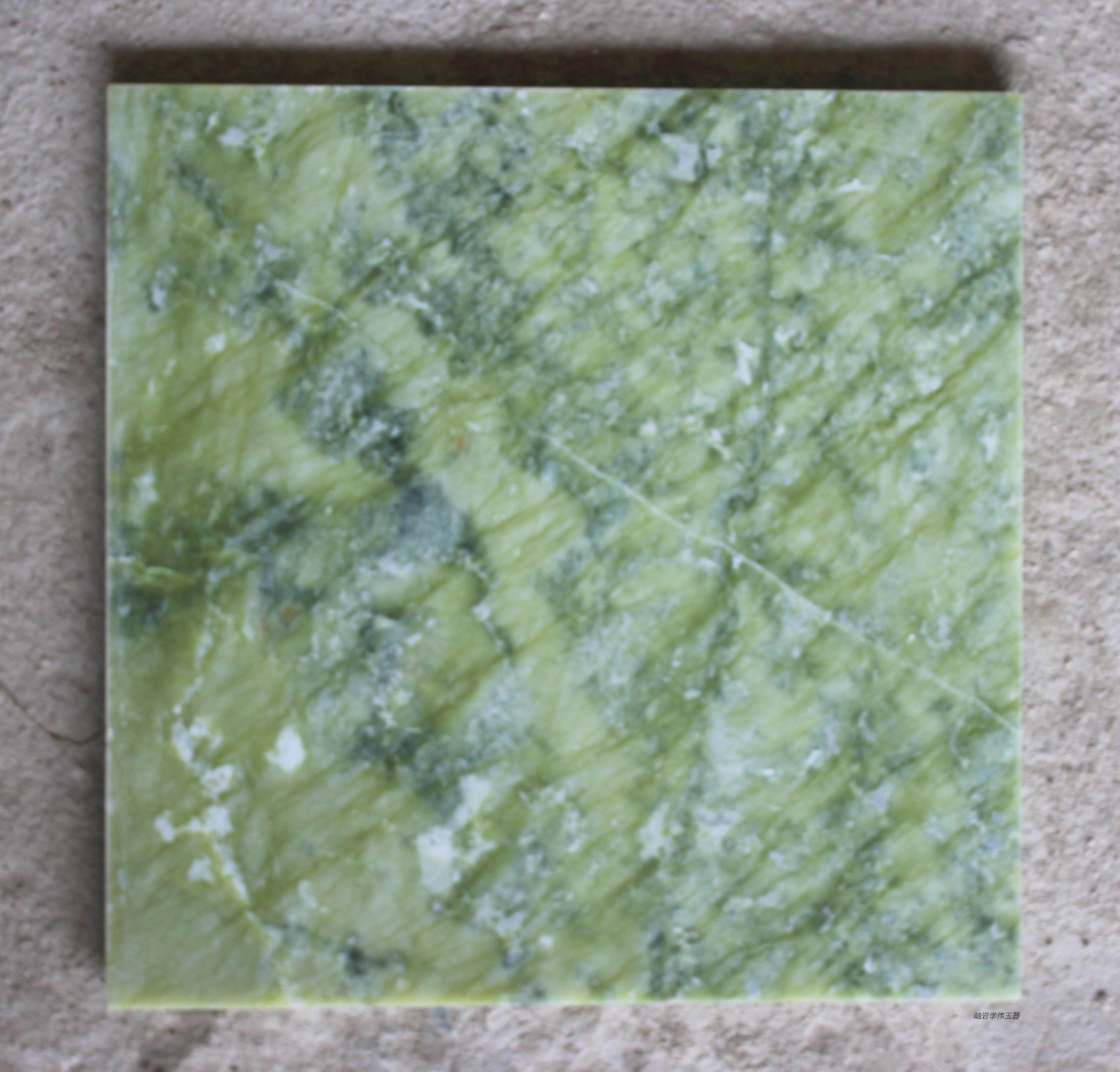 Natural Dandon Green Jade Slab Jade Flooring Sauna Jade Sheet Sweat Steamed Jade Plate Sauna Plate