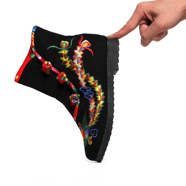 Xuân 2018 mới và giày vải Bắc Kinh cũ boot cao cổ nữ