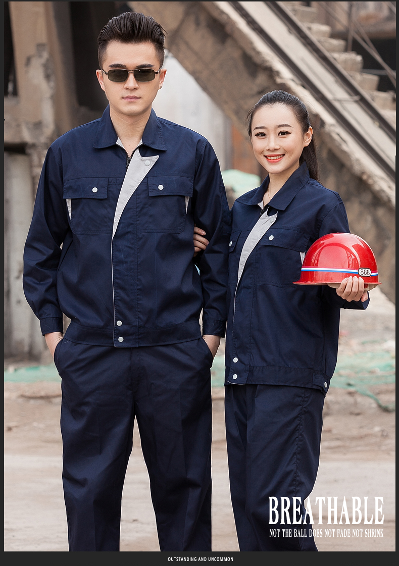 Quần yếm ngắn tay phù hợp với nam mùa hè dịch vụ lao động thợ điện hàn nhà máy quần áo xưởng mặc áo sơ mi nam chống mặc set đồ nam đẹp