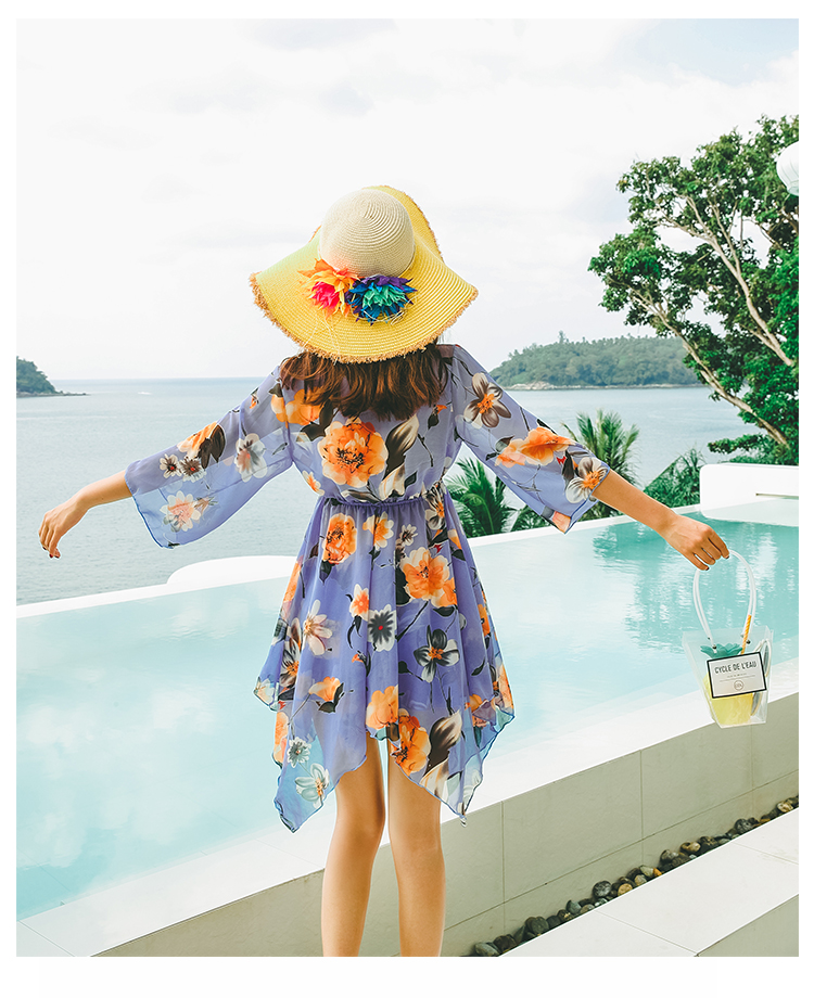 Áo tắm chia đôi nữ hàn quốc bikini ba mảnh nhỏ thơm kiểu váy che bụng nhỏ ngực tụ tập áo tắm mùa xuân nóng - Bộ đồ bơi hai mảnh áo bơi 2 mảnh