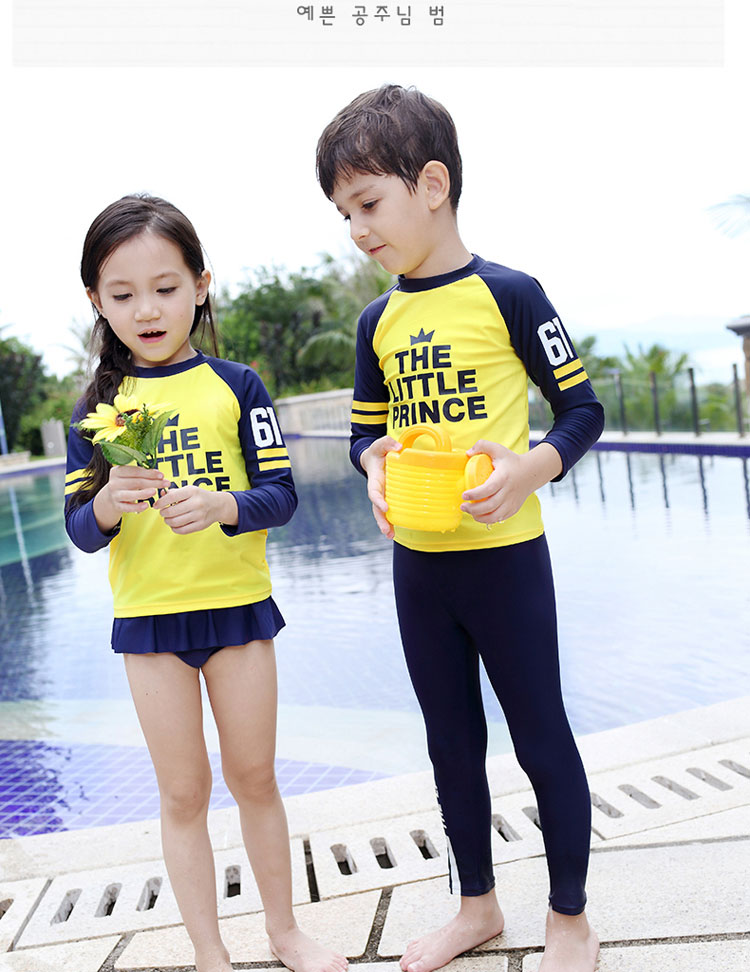 Đồ bơi mới cho trẻ em 2016 nam nữ lớn trẻ em áo tắm chia tay áo tắm mùa xuân nóng bỏng áo tắm chống nắng áo tắm dài tay - Bộ đồ bơi của Kid áo tắm trẻ em