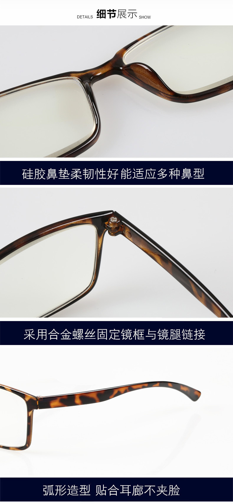 Kính đọc sách chống xanh nữ thời trang siêu nhẹ Kính TR90 khung kính viễn thị cũ kính ánh sáng nam trung niên khung màu be - Kính khung gọng kính cận nữ đẹp