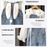 Весенний комплект, весенняя детская рубашка для девочек, демисезонный комбинезон, штаны, популярно в интернете