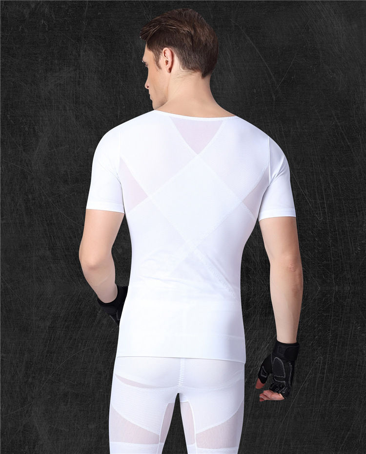 Nam giới corset bụng ngắn tay corset vest vành đai vành đai định hình đồ lót corset bộ trừ bia bụng - Corset hai mảnh set bộ định hình giảm eo