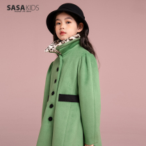 LOVESASAKIDS girls can take off their coats in winter and add thick clamps to the long hair coat in the cotton