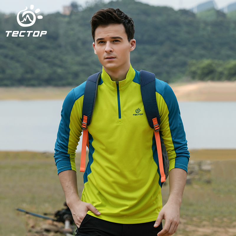 Tango Sports Long T-Shirt Men Long Sleeves Outdoor Autumn Breathable Speed Dry Loose Fitness Clothing Dry T-Shirt Ms