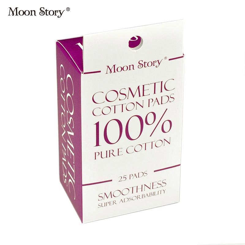 Moonstory/萌黛儿#3300化妆棉 小包装 盒装25组小片 长绒纯棉