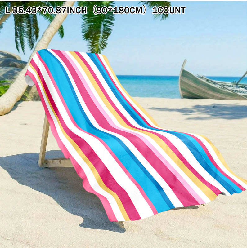 Striped Pattern Quick-Drying Swimming Towel, Beach Towel, Multi-Functional Towel for Beach Swimming, Outdoor Sports and Fitness Striped Pattern Quick-Drying Swimming Towel, Beach Towel, Multi-Functional Towel for Beach Swimming, Outdoor Sports and Fitness