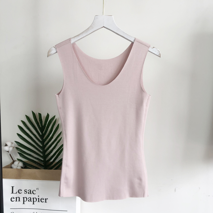 Cộng với áo vest nhung của phụ nữ liền mạch đồ lót nhiệt sưởi ấm áo dày áo nhung cổ tròn đóng sát đáy áo mùa đông quần giữ nhiệt nữ