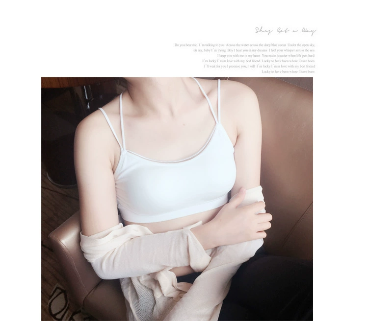 Phiên bản Hàn Quốc của ban nhạc mỏng quấn ngực trở lại chéo áo vest nữ thể thao ống top bra nữ sinh quấn ngực đồ lót mùa hè