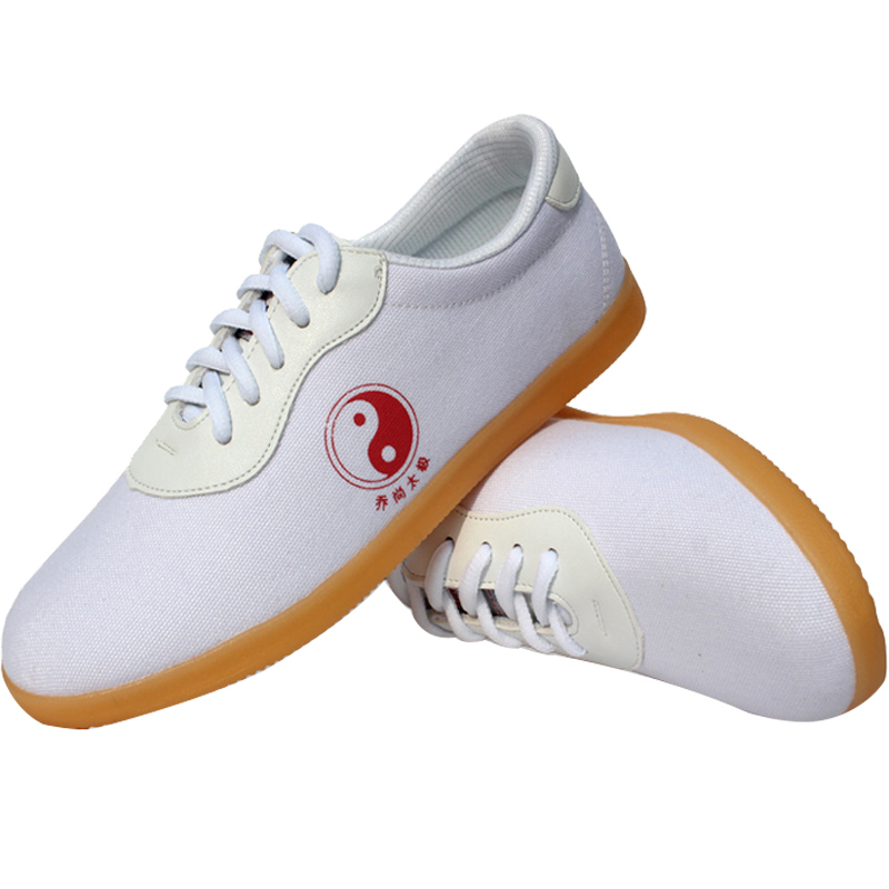 Qiao Shang Tai Chi shoes canvas martial arts shoes training Kung Fu shoes men and women with the same paragraph thickened tendon bottom soft breathable and comfortable