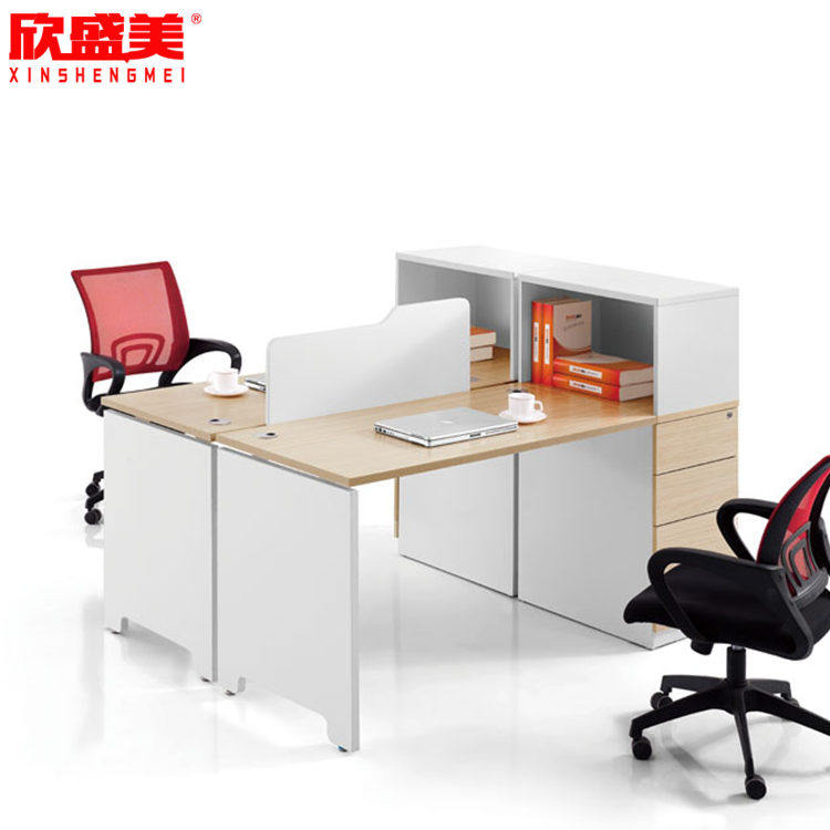 Modern company staff table staff table combination work position with cabinet computer desk financial room desk office furniture