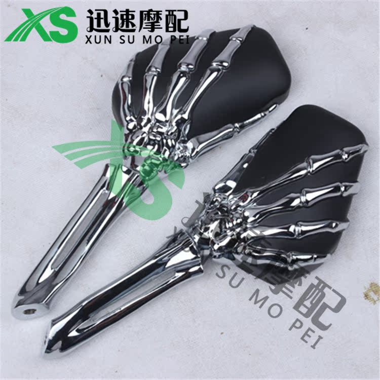 Khale XL883 1200N road Wang Dina Night Luther to retrofit full metal skeleton ghost claw back to mirror