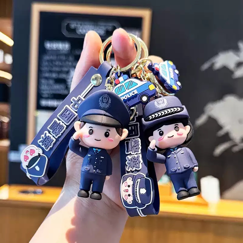 Cute Police Officer Keychain Pendant Trendy Cartoon Police Officer Doll Ornament Police Holiday Gift Souvenir Cute Police Officer Keychain Pendant Trendy Cartoon Police Officer Doll Ornament Police Holiday Gift Souvenir