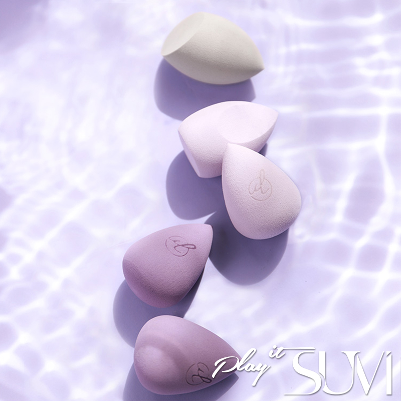 Light Grey Purple Play Rabbit WT Mitre beauty Egg Dry Wet and Sponge Air Cushion Powder Bashing Makeup