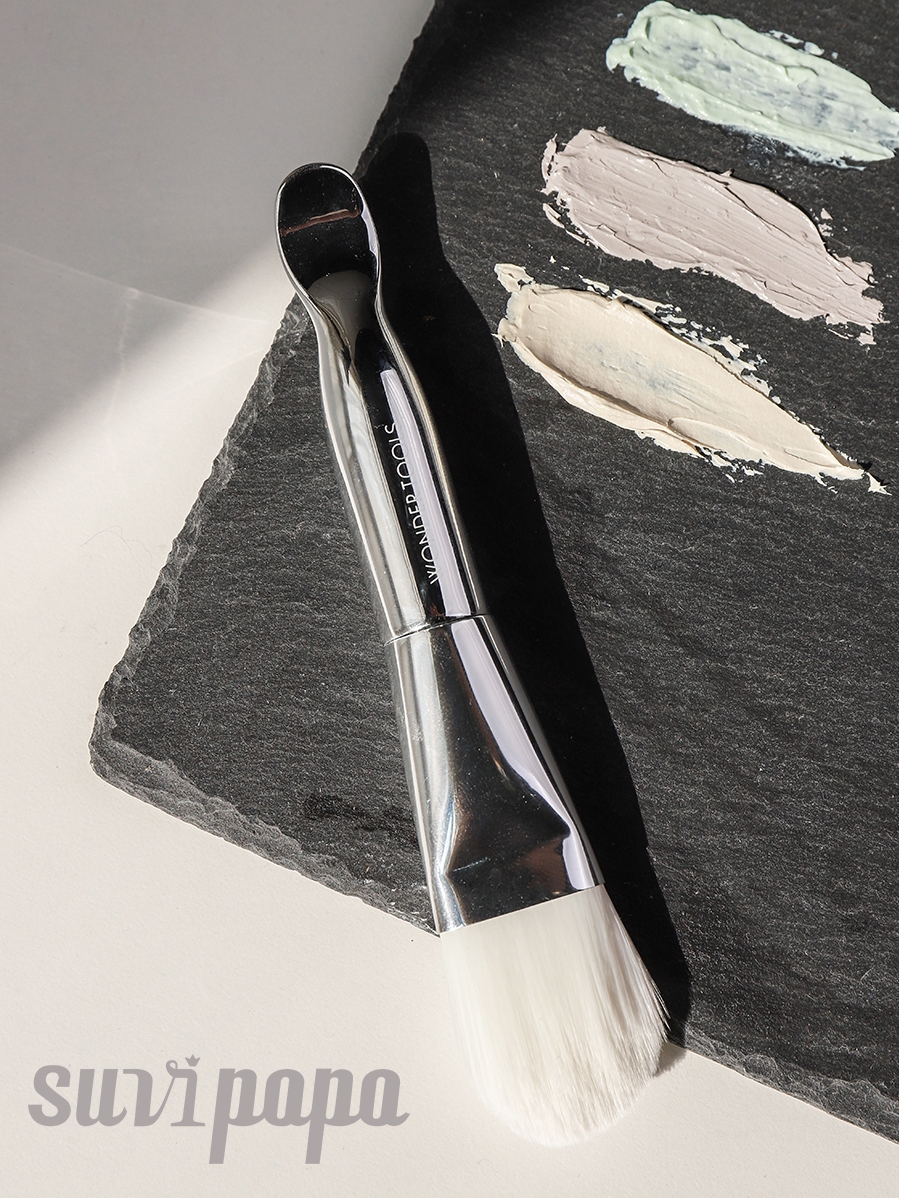 Innovative double-headed scoop Wonder tools Smear mask Special mask brush High density soft brush