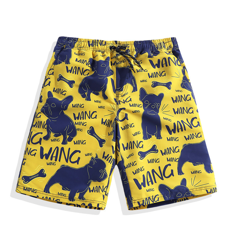 Speed Dry Beach Pants Men's Downtrend Bubble Spa Shorts Seaside Holiday Couples Suit Swimming Pants Flowers Shorts