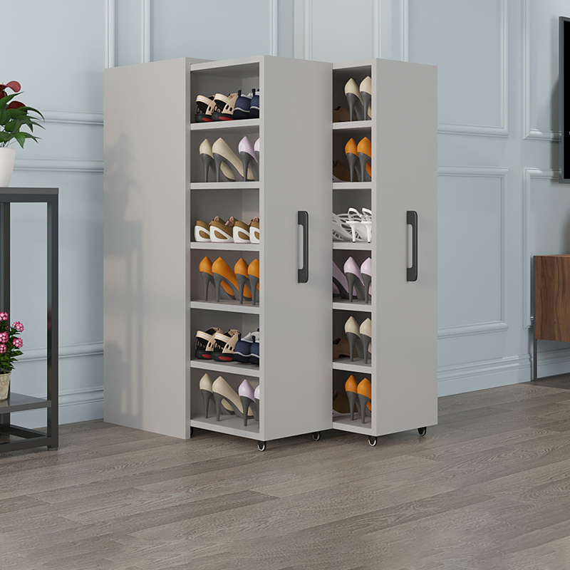 Shoe Cabinet with Hidden Sliding Dust-Proof Feature, Household Storage Cabinet for Doorway, Large Capacity, Gap-Filling, Wheeled Shoe Rack, Drawer-Type Side-Pull Cabinet