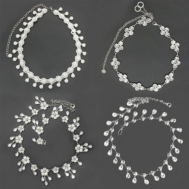 Sailor dance waist chain lengthened rhinestone metal pendant belt belly dance all-match water drop tassel waist chain beginners