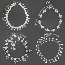 Sailor dance waist chain lengthened rhinestone metal pendant belt belly dance Joker water drop tassel waist chain beginners