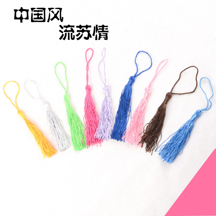 Handmade materials DIY jewelry accessories China knot Rayon tassel spike hanging spike Curtain craft whisker small tassel