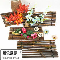 Classroom corridor wall decoration retro environment layout material carbon grilled bamboo row hanging decoration kindergarten creative hanging decoration