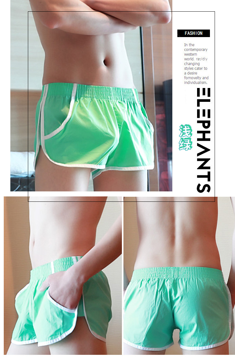 Chống ánh sáng hai quần short quần short nam Side slit quần short thể thao nam chạy thể dục nhà quần short 2 điểm quần nóng quần túi hộp nam