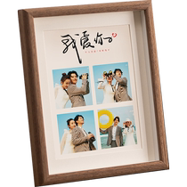 Photo custom couple birthday gift souvenir photo frame table for boyfriend and girlfriend girlfriends solid wood photo ornaments