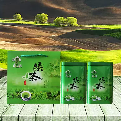 New Universal set tea sealed tinplate can green tea rectangular tea packaging portable portable empty gift box