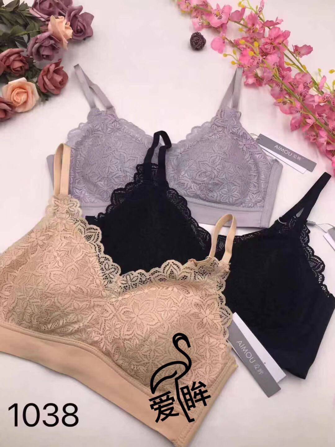 Love eye 1038 underwear sexy beautiful back bra lace sports vest bra ladies thin section breathable wrapped chest