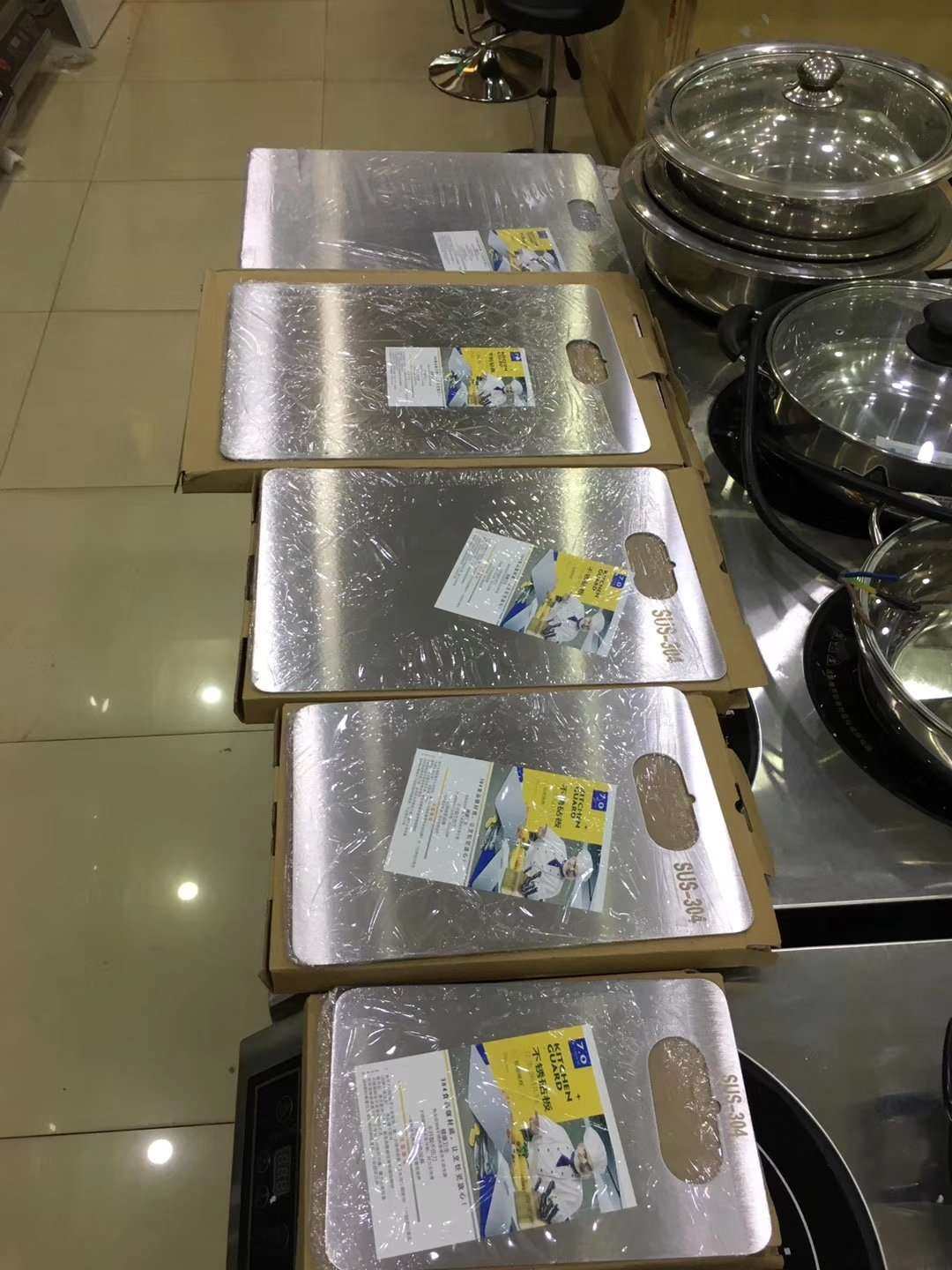 Thicken up the household 304 Stainless Steel Cutting Board Kitchen Rectangular rolling panel kneading chopping chopping chopping board case