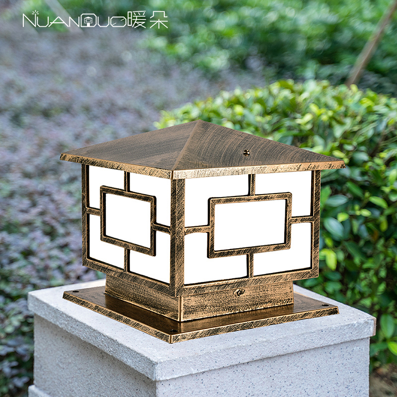 Nuan Duo post headlight outdoor garden light wall gate light waterproof villa garden landscape LED home door post light