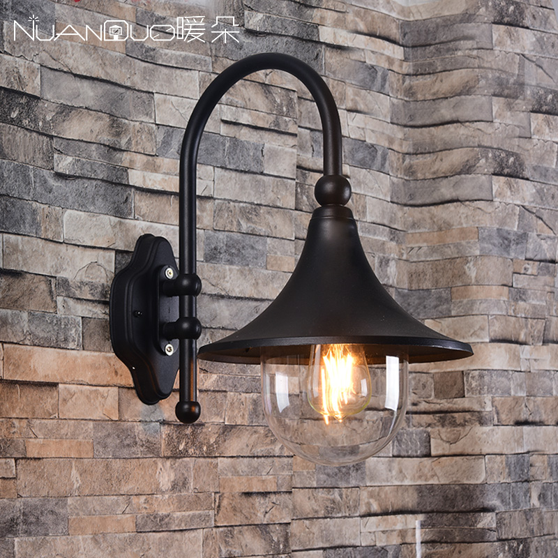 Outdoor wall lamp waterproof courtyOutdoor lightsEuropea modern simple outdoor all aluminum aisle balcony creative wall lights