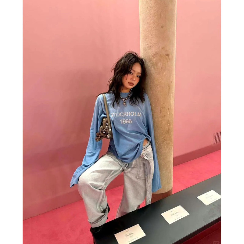 Pd's Greatest Work 1996 Vintage Retro Cornflower Blue Print Versatile Slimming Sun Protection Long Sleeve 0074 Pd's Greatest Work 1996 Vintage Retro Cornflower Blue Print Versatile Slimming Sun Protection Long Sleeve 0074
