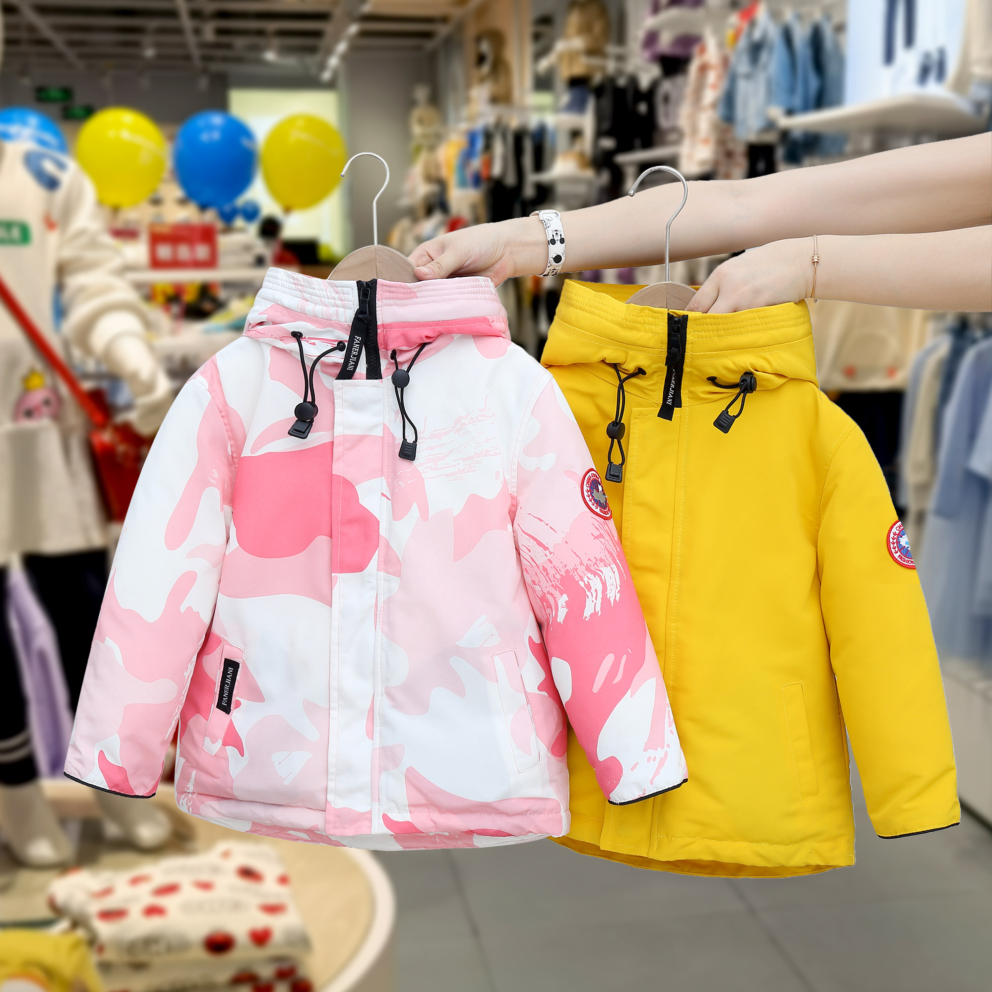 Anti-season down clothes for children boy girl's winter clothing baby baby jacket kid overalls to overcome thick