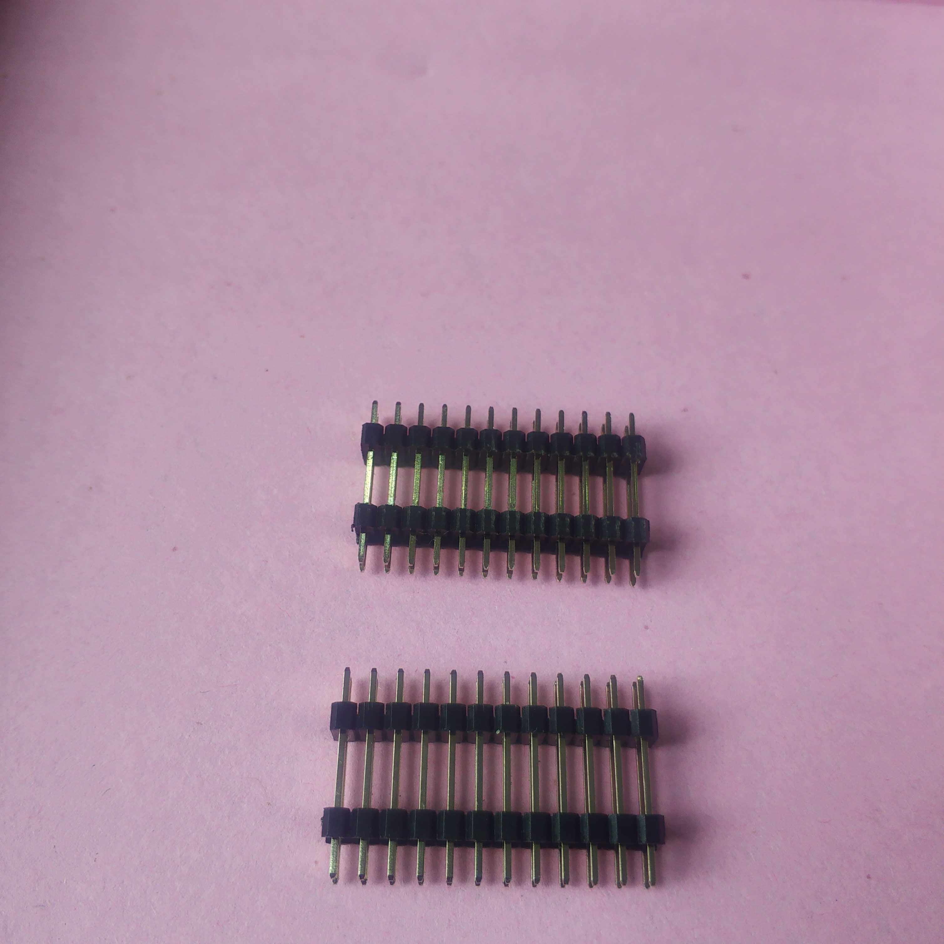 2 54 double row double plastic needle length 19 gold-plated environmental protection 2*12P high temperature plastic back to back needle length 3 5 row needles on both sides