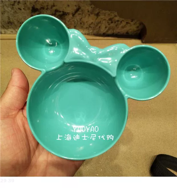 Mua hàng nội địa Thượng Hải Disney Bộ đồ ăn trẻ em Mickey Minnie Bộ đồ ăn trẻ em Bé ăn cơm Bát ăn dễ thương Đĩa trái cây - Đồ ăn tối