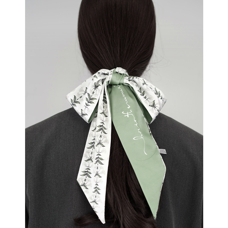 Miss Kelyn (Suya Literary and Art) silk scarf high-quality small long hairband tied bag ribbon belt scarf