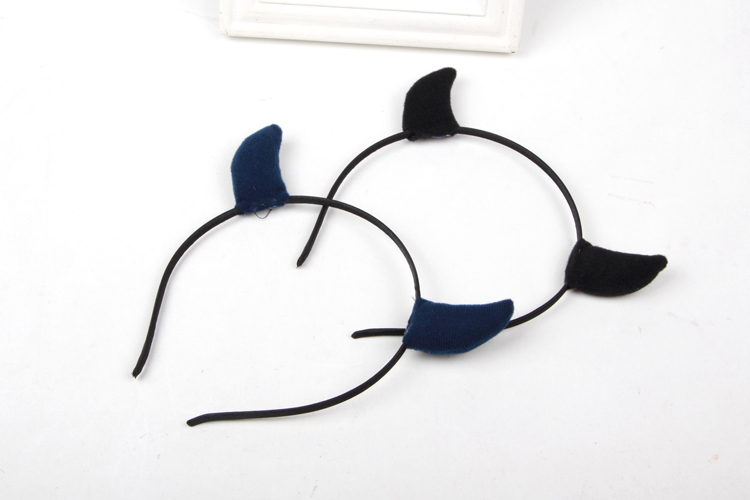 Hàn Quốc phim hoạt hình nhỏ sừng vải vải headband dễ thương nhỏ quỷ đầu headband trẻ em người lớn thẻ phụ nữ tóc kẹp phồng chân tóc