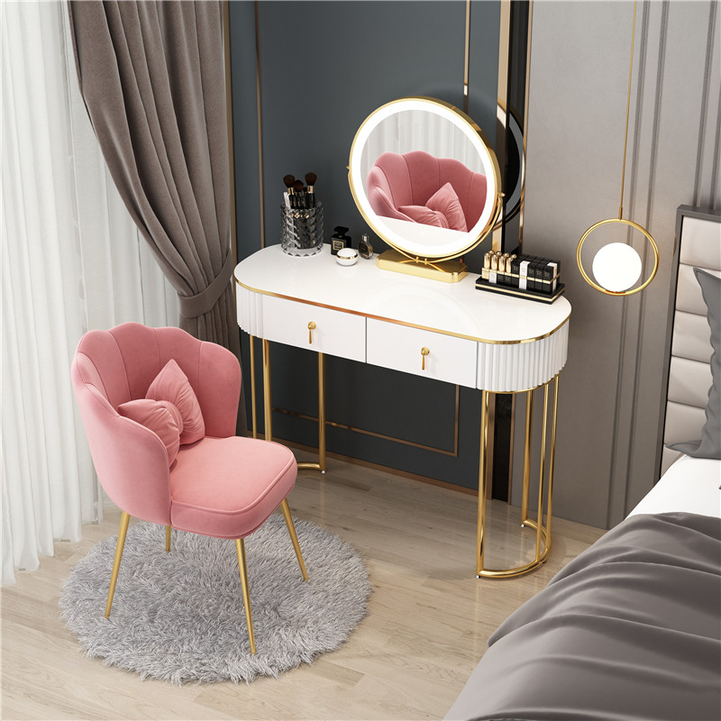 Simple small apartment light luxury dressing table net red ins style bedroom Nordic makeup table storage cabinet side cabinet one